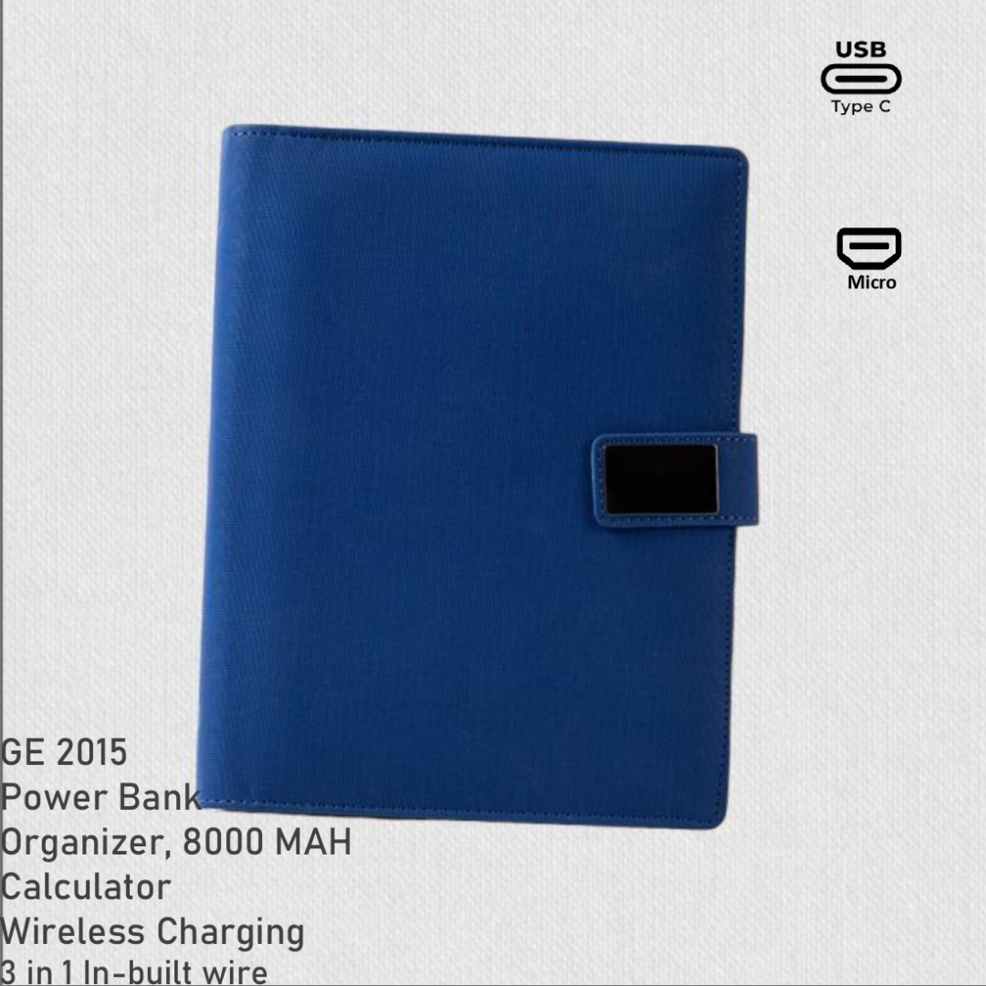 3 in 1 Built planner with powerbank gifts for corporate employee, wife, friends and Husband