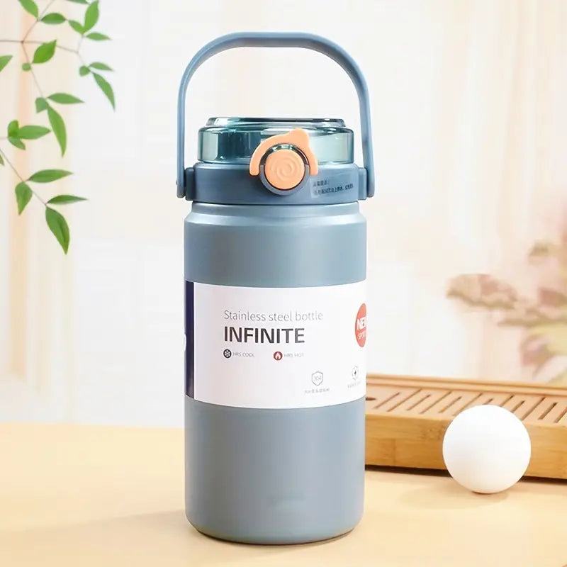 Stainless Steel Insulated Water Bottle - Portable Vacuum Cup for Hot and Cold Beverages - Perfect for Summer and Winter Drinks - Travel Accessory and Birthday Gift