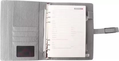 Diary with Power-Bank (8000 MAH)  with Wireless Regular Planner 224 Pages  (Light Grey)